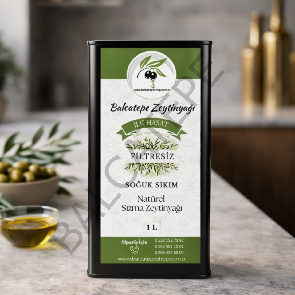 Erken Hasat Soğuk Sıkım Sızma Zeytinyağı Filtresiz(1L)