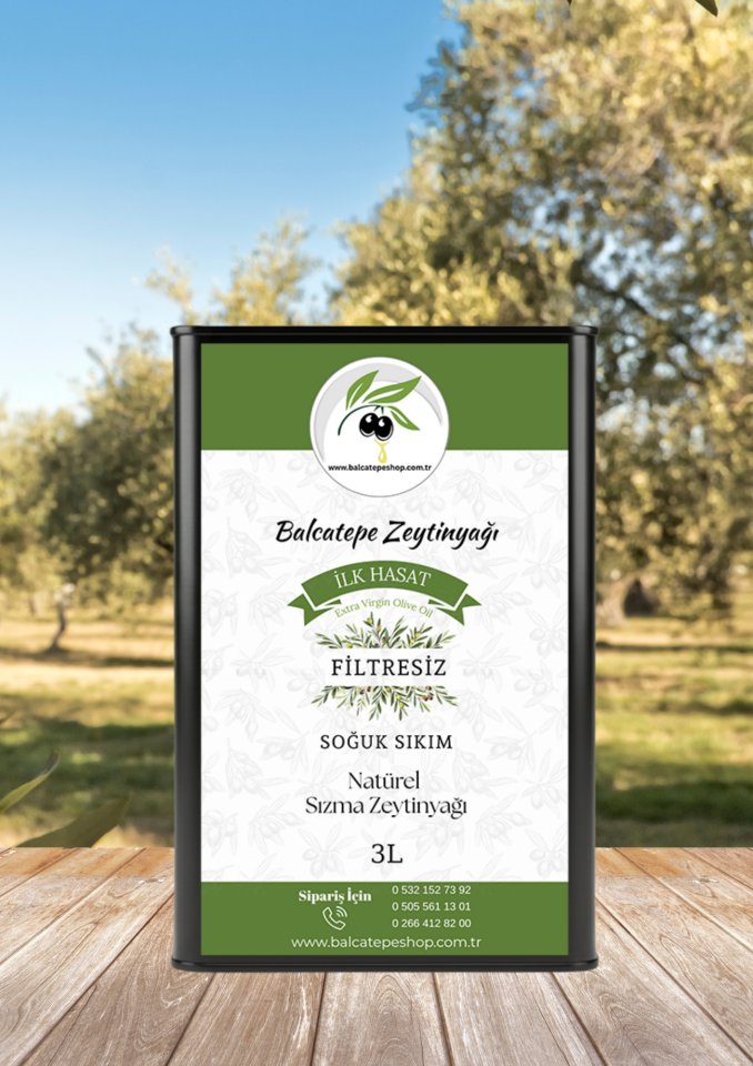 Erken Hasat Soğuk Sıkım Sızma Zeytinyağı Filtresiz(3L)