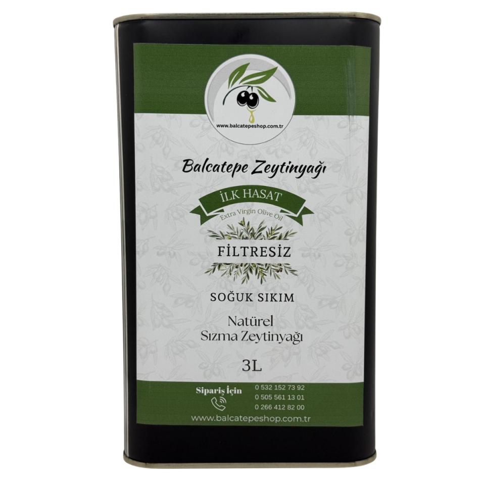 Erken Hasat Soğuk Sıkım Sızma Zeytinyağı Filtresiz(3L)