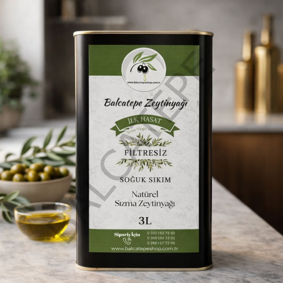 Erken Hasat Soğuk Sıkım Sızma Zeytinyağı Filtresiz(3L)