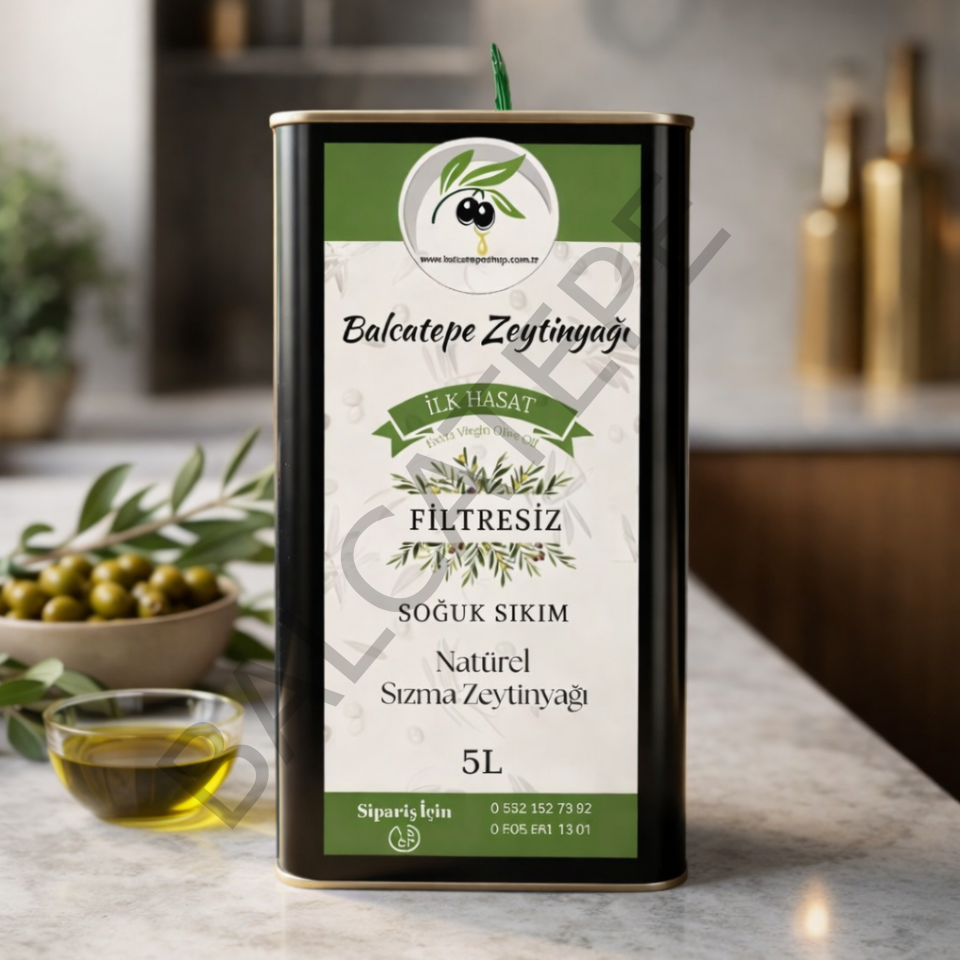 Erken Hasat Soğuk Sıkım Sızma Zeytinyağı Filtresiz(5L)