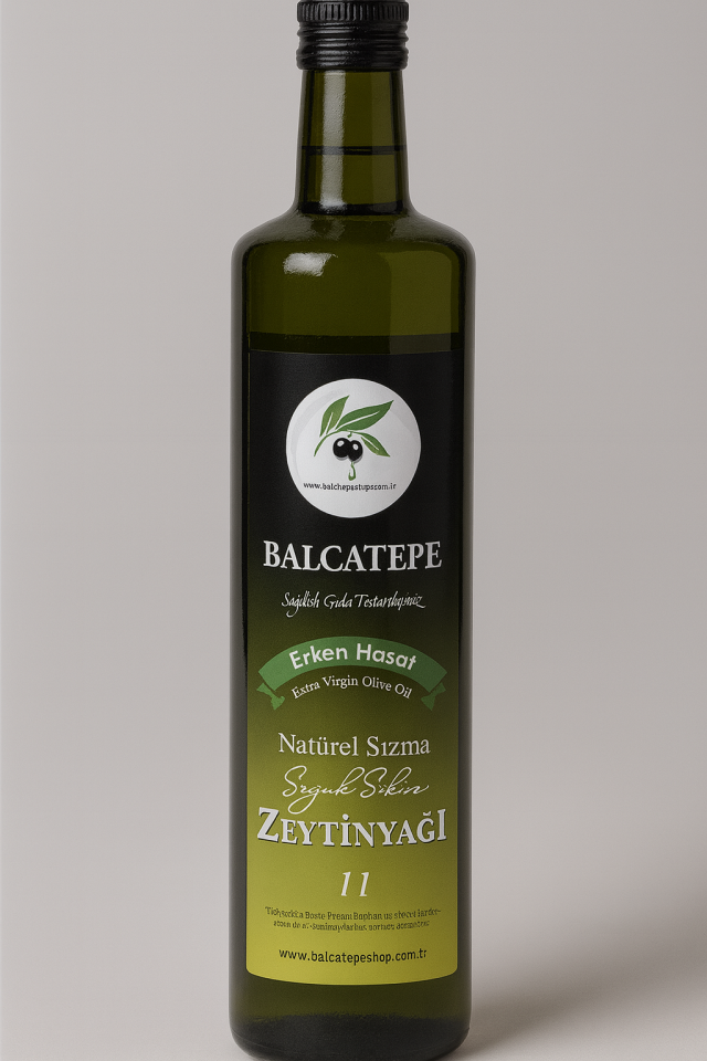 Erken Hasat Soğuk Sıkım Natürel Sızma Zeytinyağı 1 L Cam Şişe
