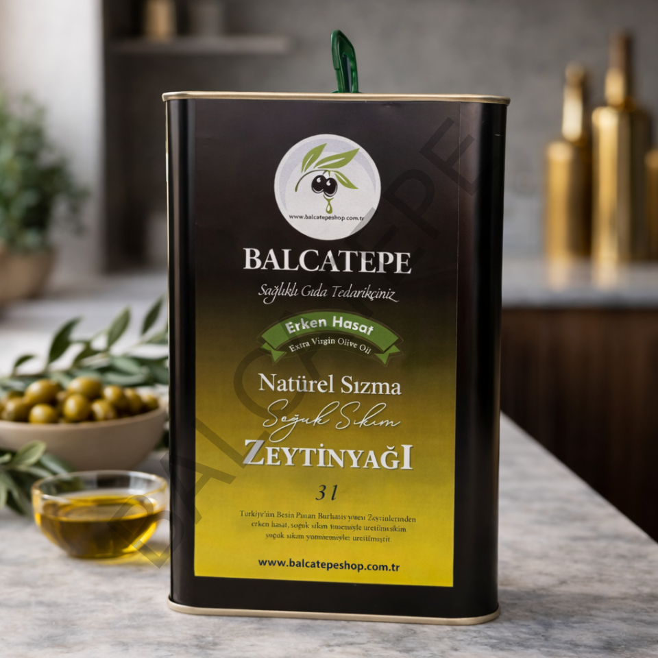 Erken Hasat Soğuk Sıkım Natürel Sızma Zeytinyağı(3L)