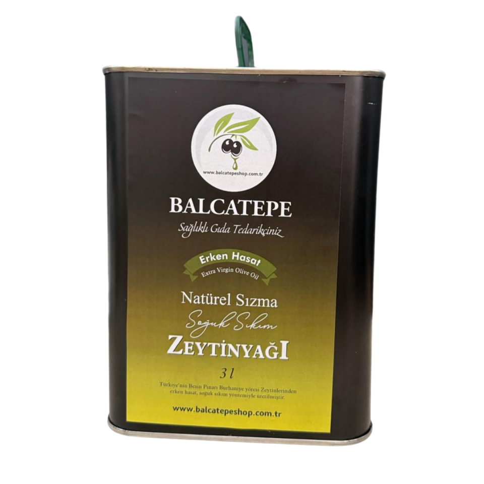 Erken Hasat Soğuk Sıkım Natürel Sızma Zeytinyağı(3L)