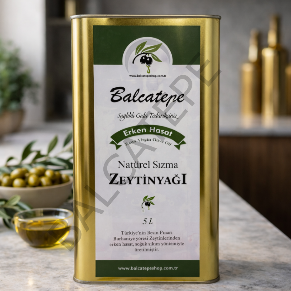 Erken Hasat Soğuk Sıkım Natürel Sızma Zeytinyağı(5L)